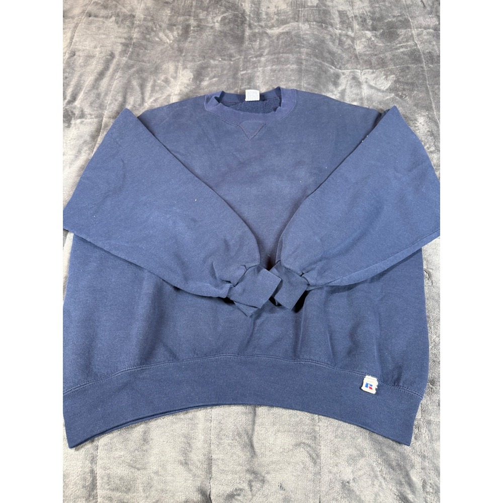Russell Athletic vintage Mens Blue Sweatshirt Crewneck Pullover size Large